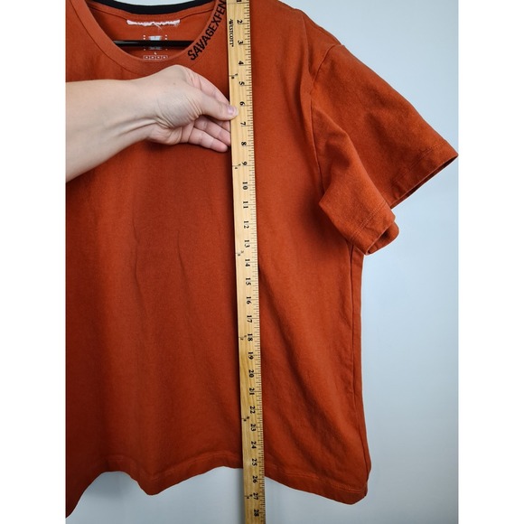 Savage X Fenty Men's Grille Graphic Heavy Jersey L Tee Orange Cotton Crew‎ Shirt - Picture 7 of 9